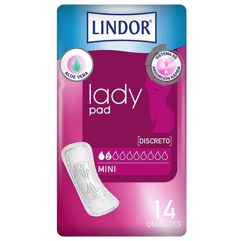 LINDOR Lady Pad Mini 2 Gotas 14 unidades-1