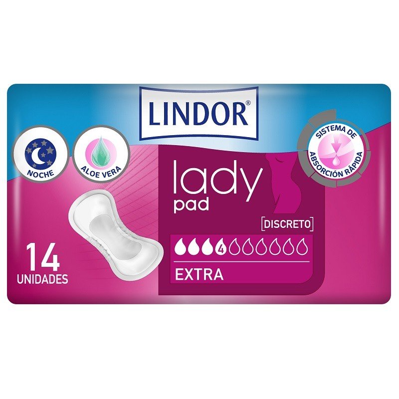 LINDOR Lady Pad Extra 4 Gotas 14 unidades-1