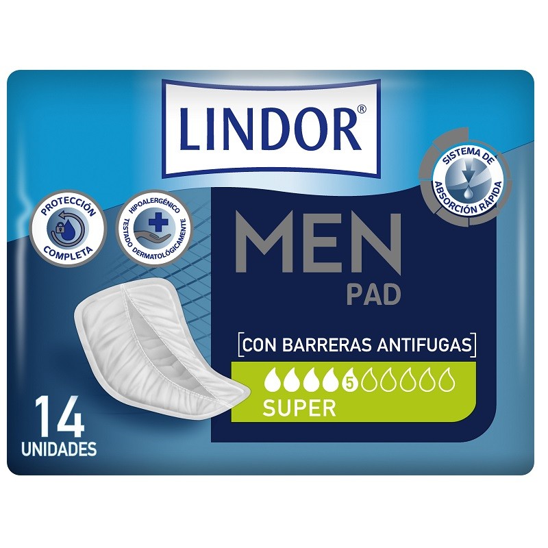 LINDOR Men Pad Súper 5 Gotas 14 unidades-1