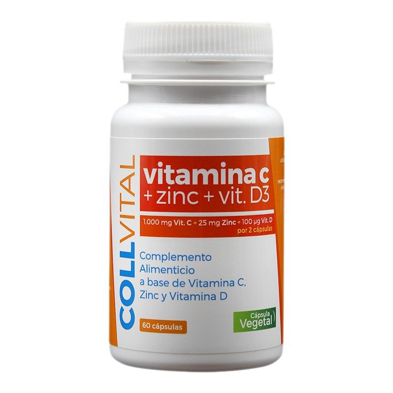 COLLVITAL Complemento VITAMINA C+ZINC+D 60 caps-1