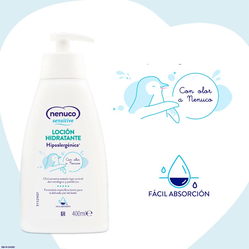 NENUCO Sensitive Loción Hidratante Bebé 400 ml-2