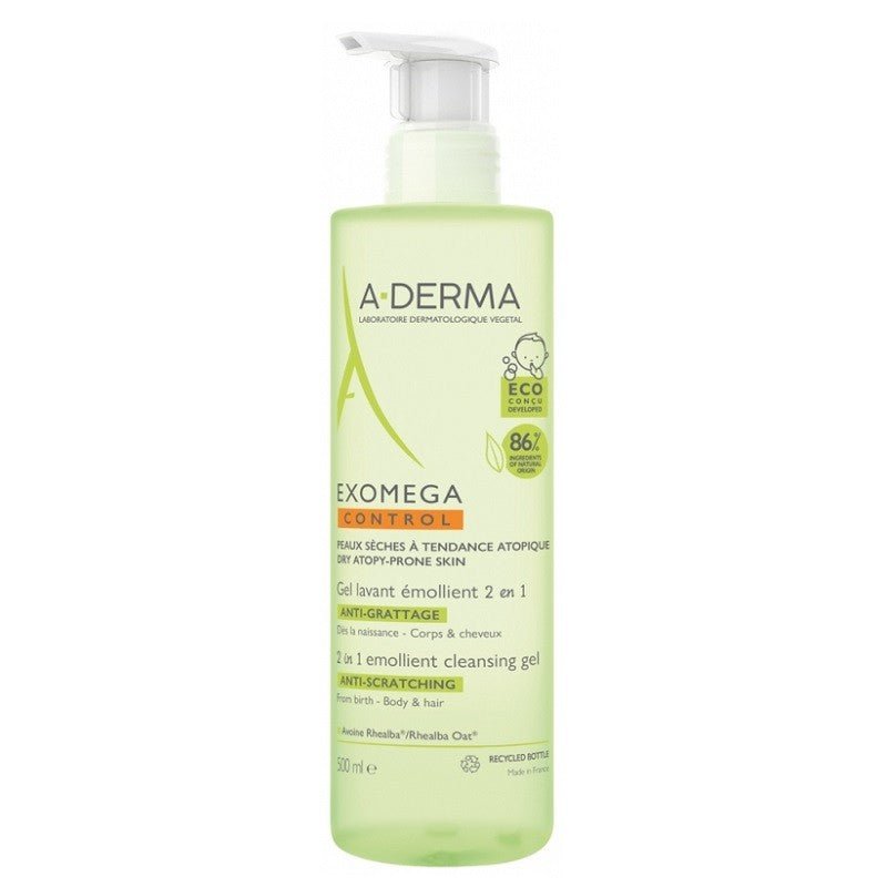 A-DERMA Exomega Gel Limpiador 2 en 1 (500ml)-1