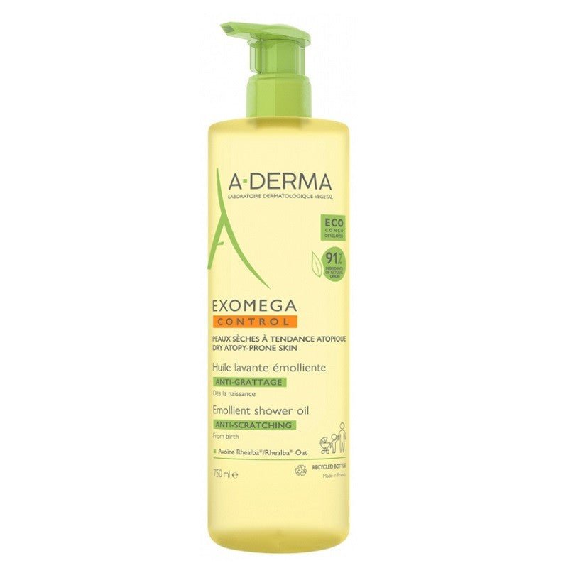 A-DERMA Exomega Control Aceite Limpiador Emoliente Ducha y Baño 750ml-1