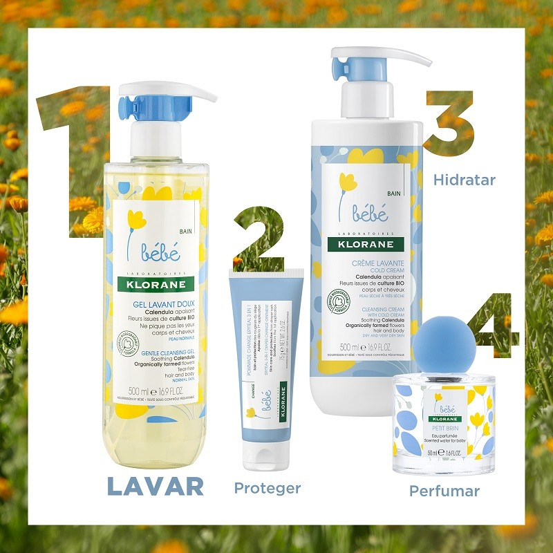 KLORANE BÉBÉ Gel Limpiador Suave Caléndula Cuerpo y Cabello 500ml-5