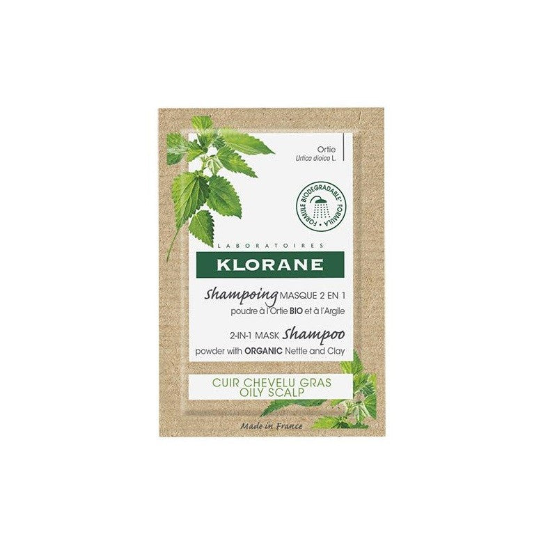 KLORANE Champú Mascarilla 2 en 1 Ortiga BIO y Arcilla 8 Sobres-2