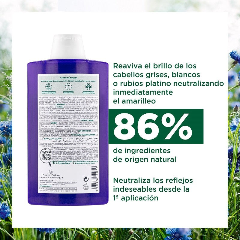 KLORANE Champú a la Centaurea BIO 400ml-3