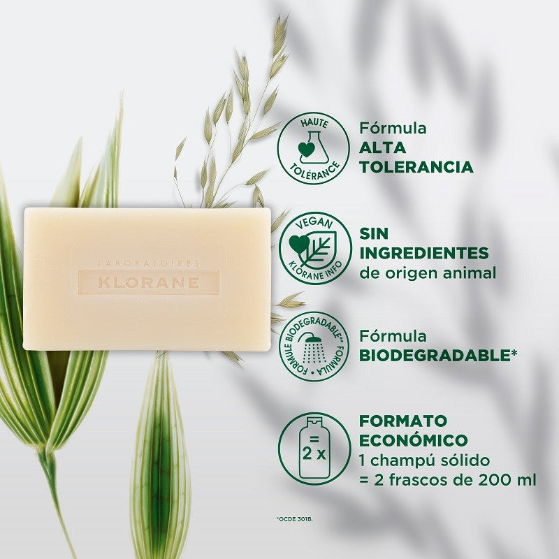 KLORANE Champú Sólido Avena 80gr-3
