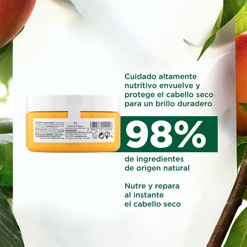 KLORANE Mascarilla Reparadora a la Manteca de Mango 150 ml-5