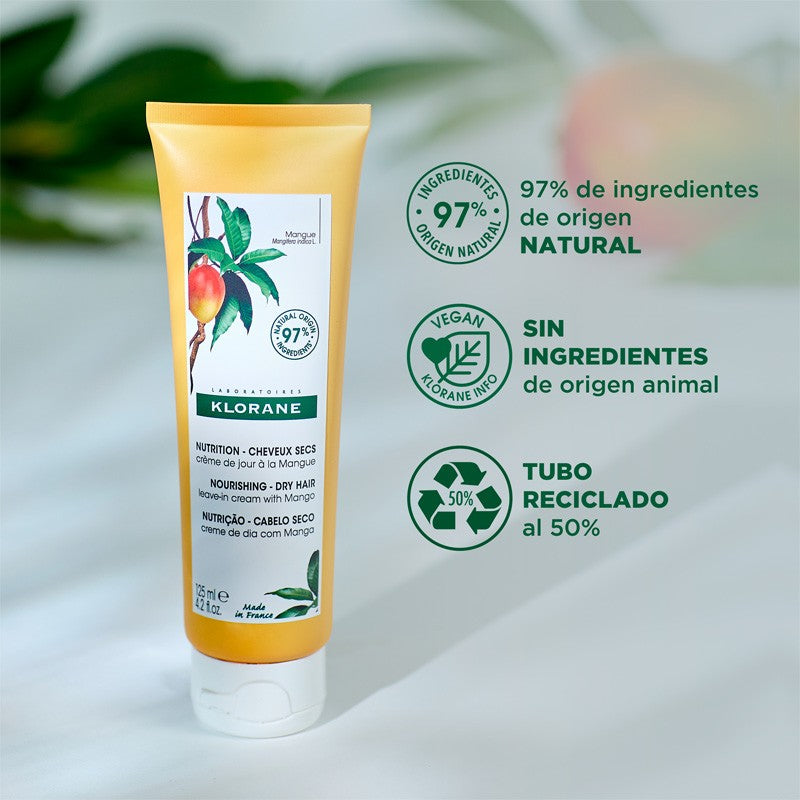KLORANE Crema de Día Reparadora a la Manteca de Mango 125 ml-4