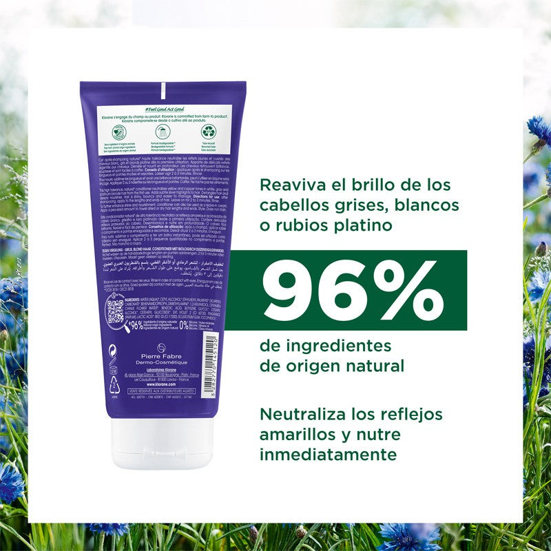 KLORANE Acondicionador a la Centaurea Pelo Rubio y Gris 200 ml-5