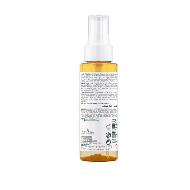 KLORANE Aceite de Mango 125 ml para Pelo Seco-2