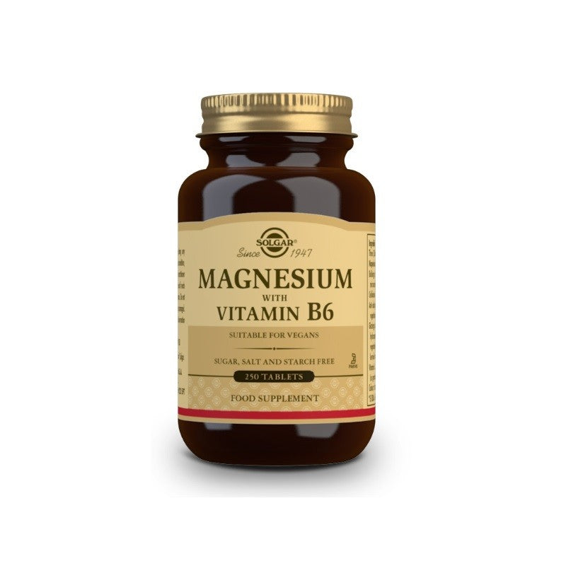 SOLGAR Magnesio + Vitamina B6 (250 Comprimidos)-1