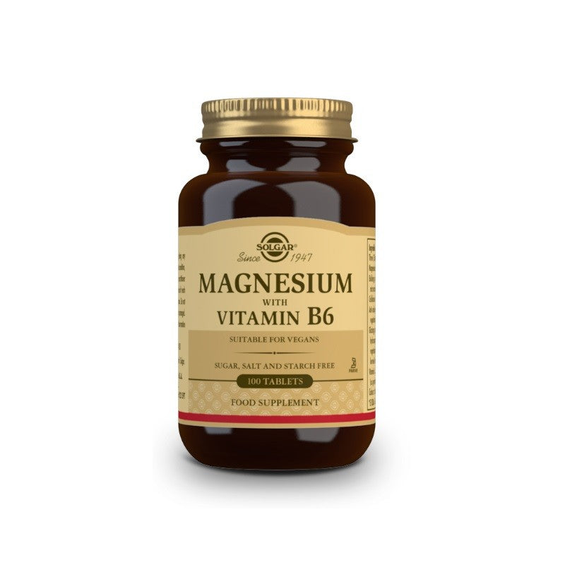 SOLGAR Magnesio + Vitamina B6 (100 Comprimidos)-1