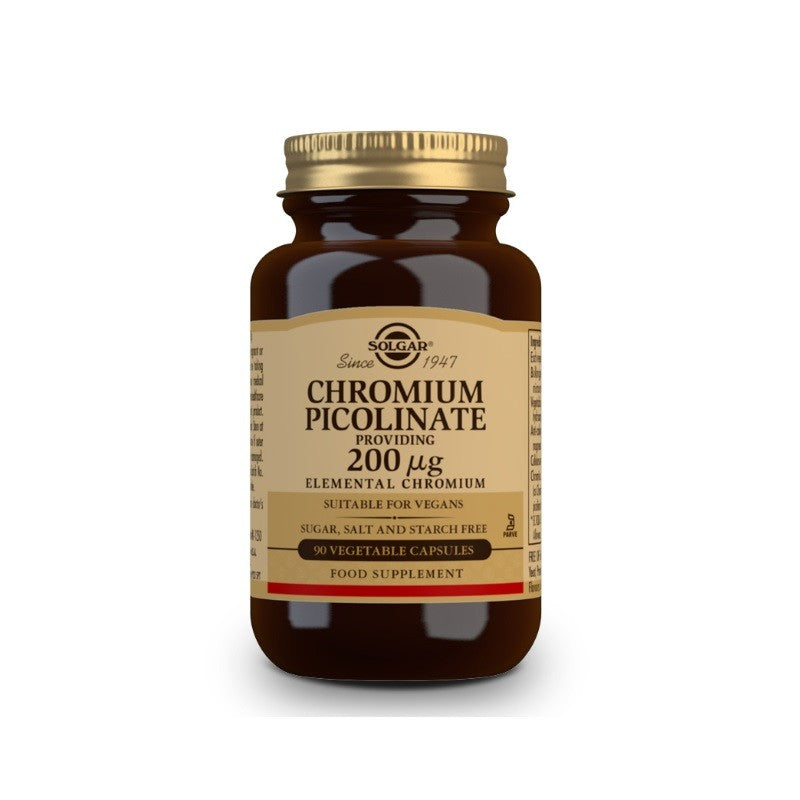 SOLGAR Picolinato de Cromo 200 mg 90 Cápsulas-1