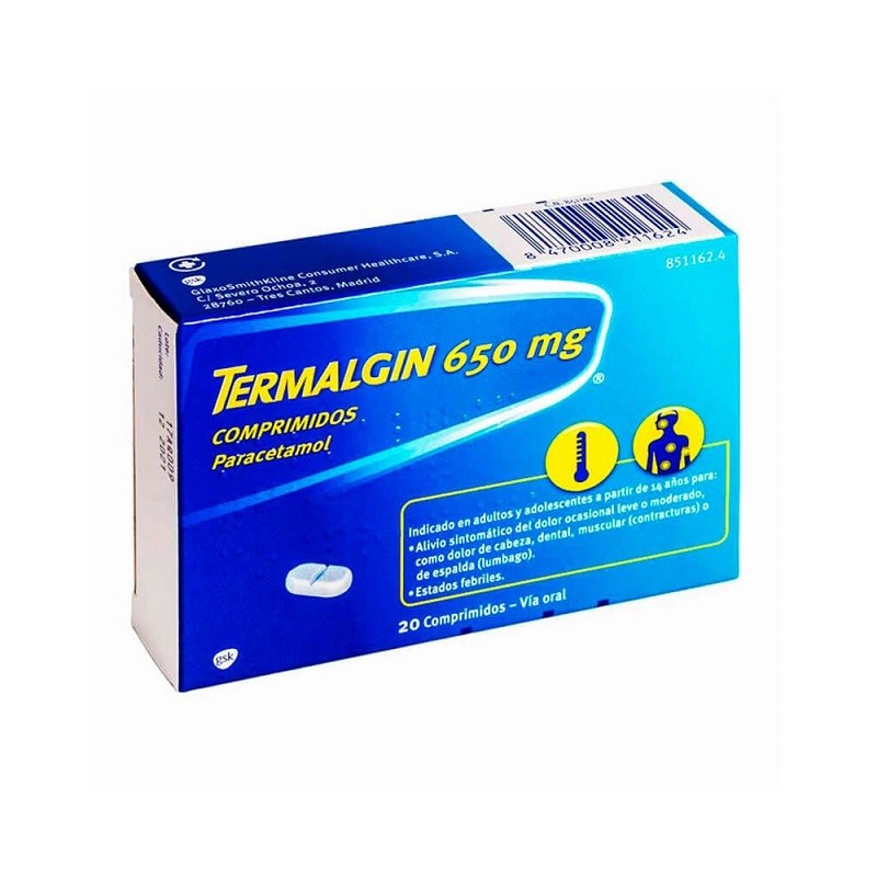 TERMALGIN 650mg 20 Comprimidos-1