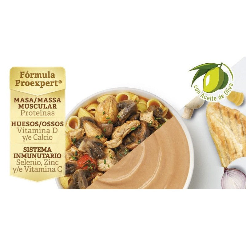 MERITENE Puré Pollo con Pasta y Champiñones para Personas Mayores 300 gr-2