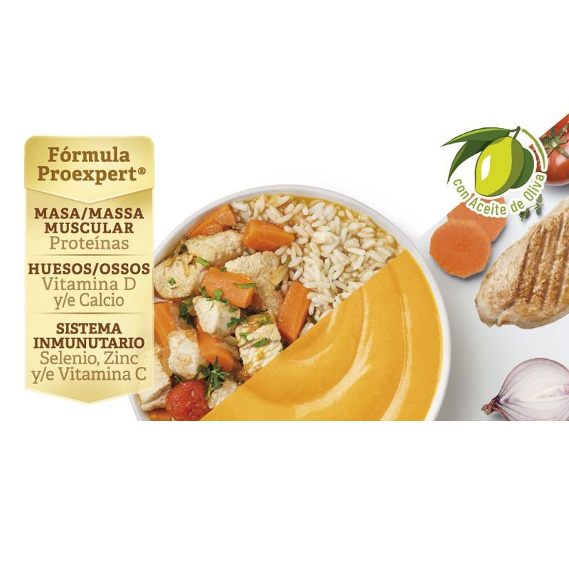 MERITENE Puré Pavo Estofado con Verduras y Arroz 300 gr nutricion reforzada-3