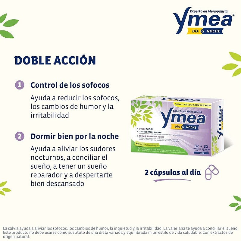 YMEA Menopausia Día y Noche 32 + 32 Cápsulas-3