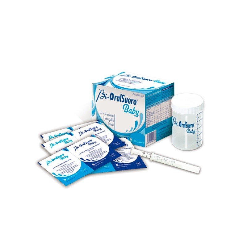 Bi-OralSuero Baby 4 + 4 Sobres + 1 Jeringuilla + 1 Vaso-2