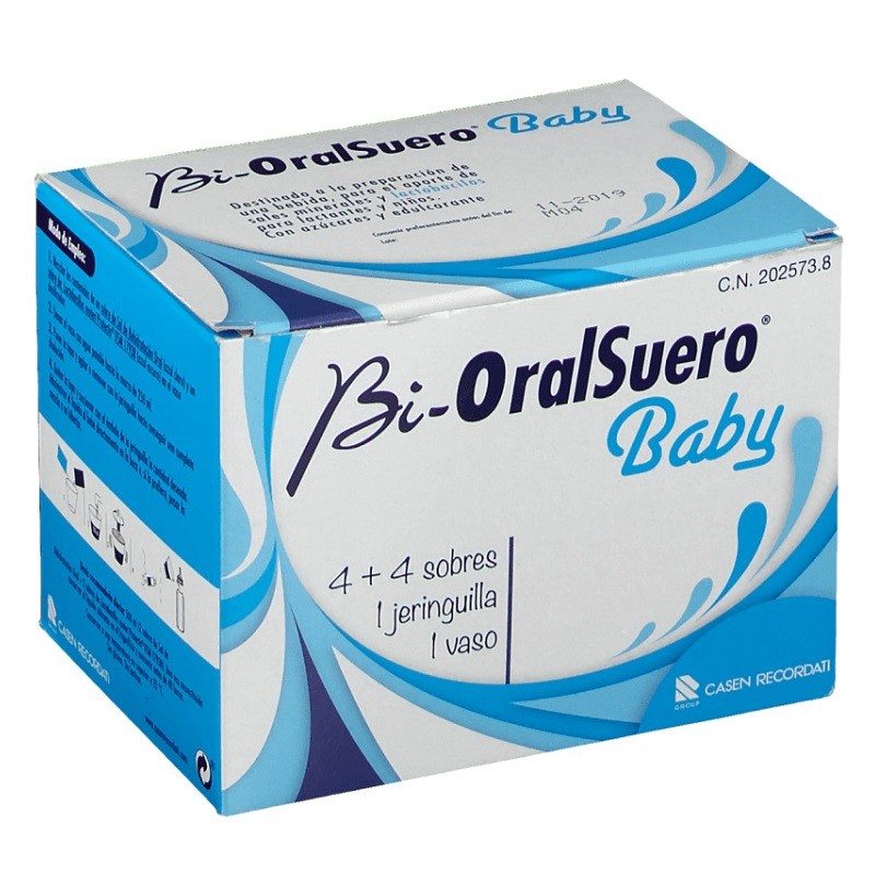 Bi-OralSuero Baby 4 + 4 Sobres + 1 Jeringuilla + 1 Vaso-1