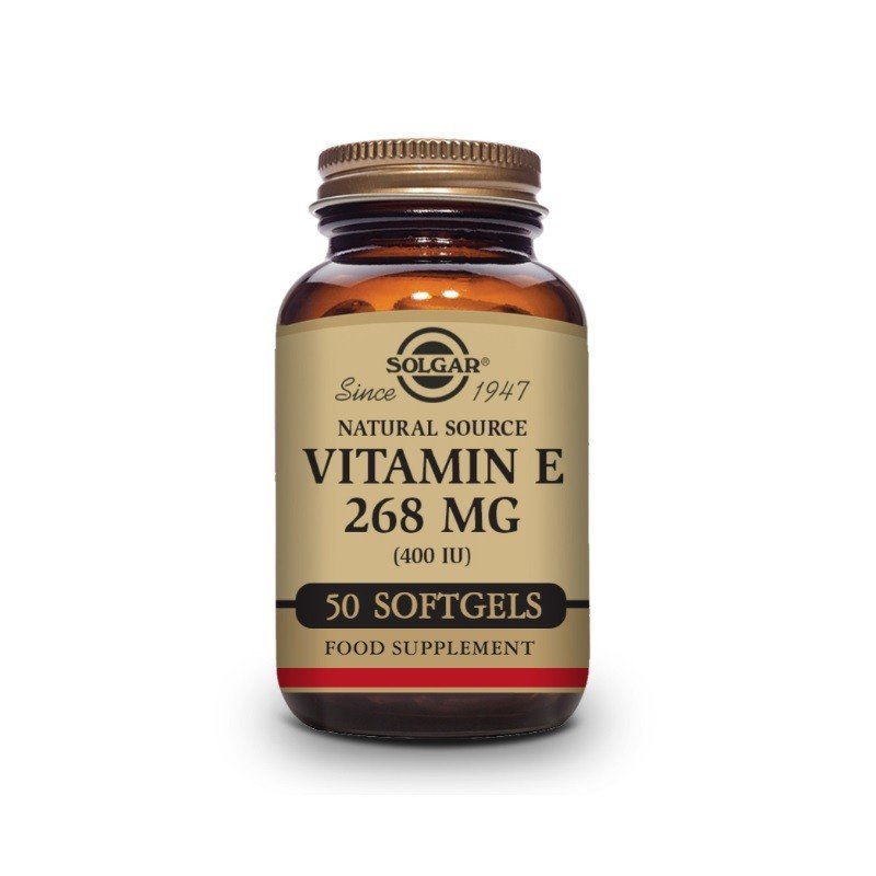 SOLGAR Vitamina E 400 UI (268 mg) 50 cápsulas blandas-3