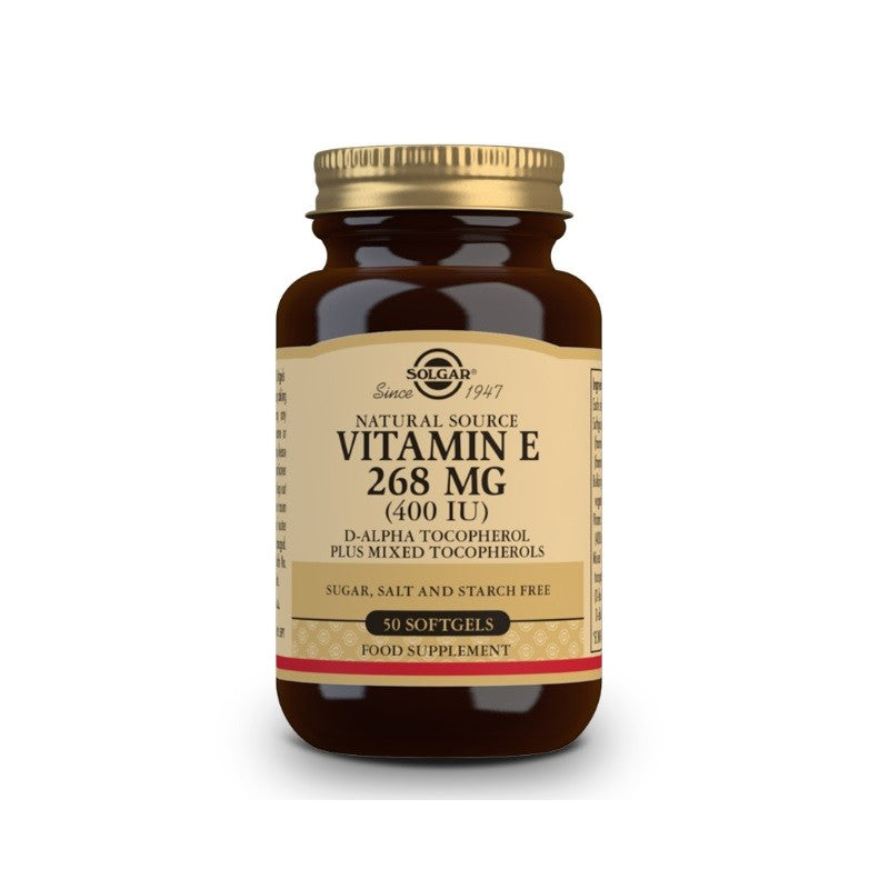 SOLGAR Vitamina E 400 UI (268 mg) 50 cápsulas blandas-1