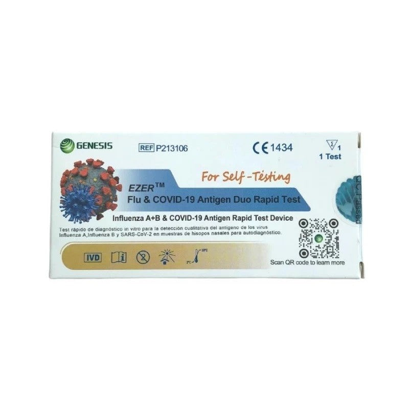 GENESIS Test Antígenos Covid-19 y Gripe A/B Test Nasal 1 ud-1