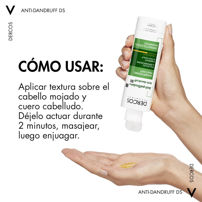 VICHY Dercos Champú Anticaspa Cabello Seco 200ml-10