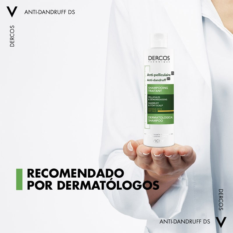 VICHY Dercos Champú Anticaspa Cabello Seco 200ml-14