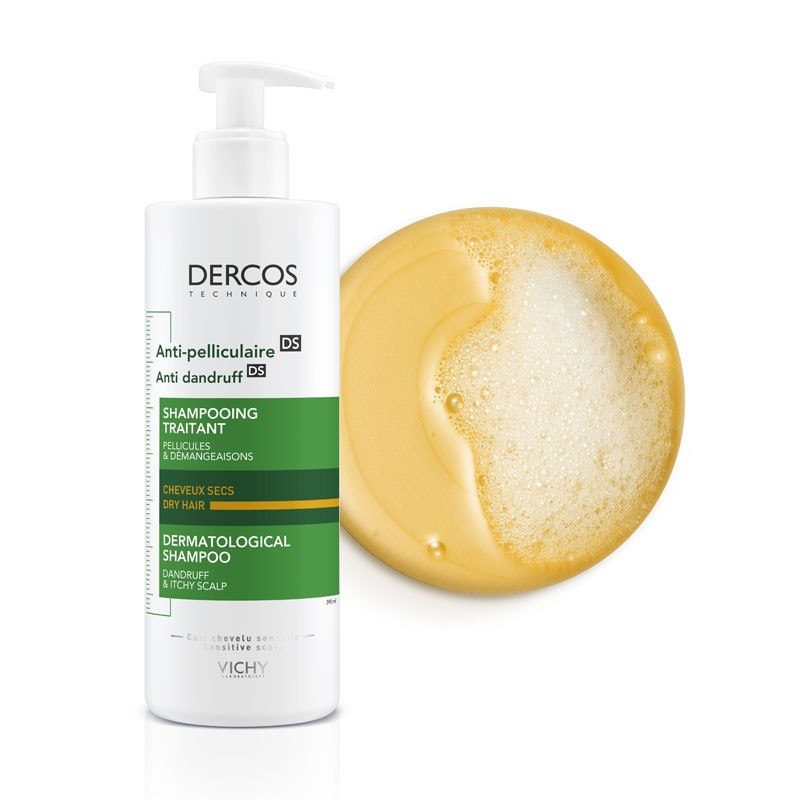 VICHY Dercos Champú Anticaspa Cabello Seco 390ml-4
