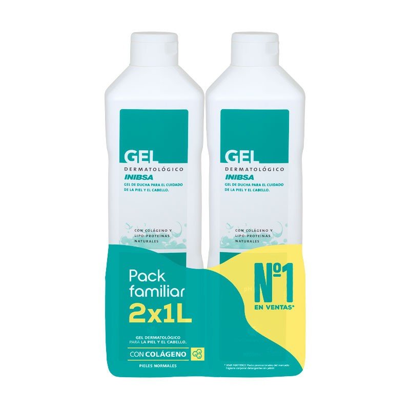 INIBSA Pack Familiar Gel Dermatológico 2x1000ml-1