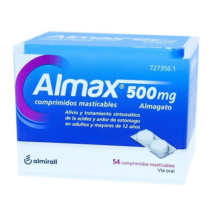 ALMAX 500mg 54 Comprimidos Masticables-1