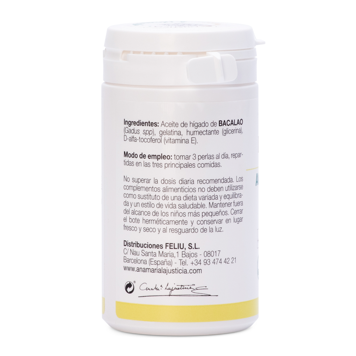 Ana María Lajusticia Aceite de Hígado de Bacalao 90 Perlas