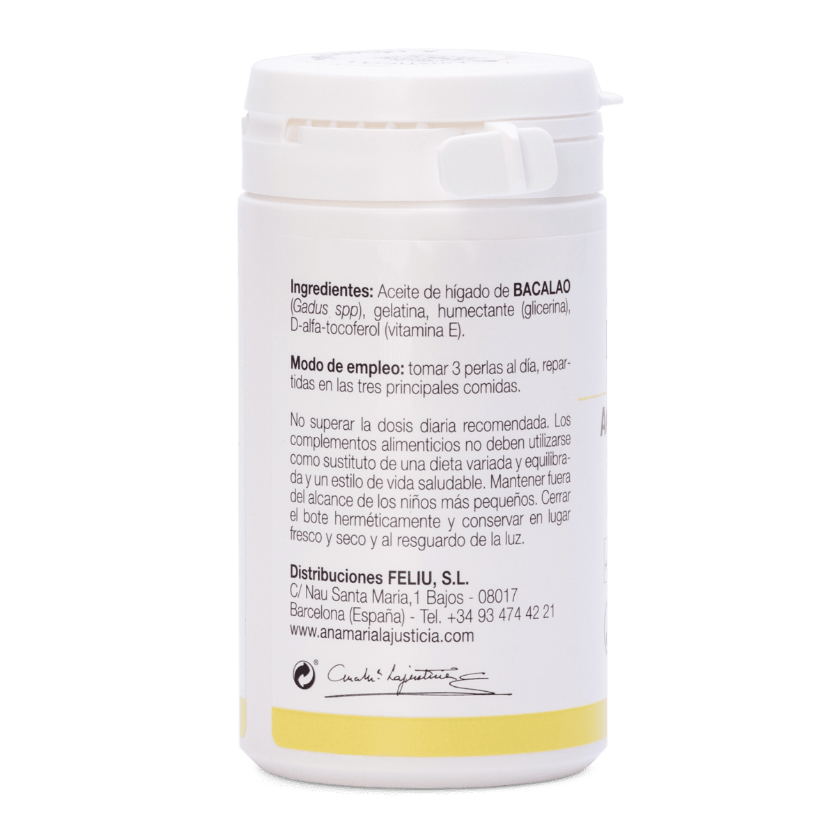 Ana Maria Lajusticia Cod Liver Oil 90 Pearls