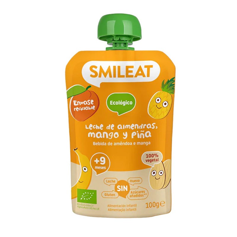 SMILEAT Pouch Leche de Almendras con Mango y Piña 100gr-1