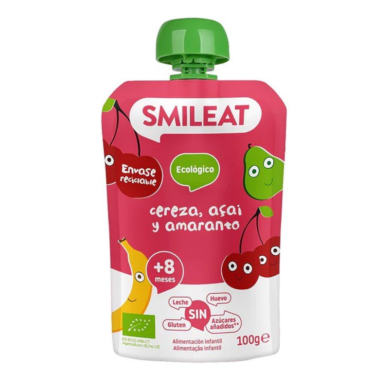 SMILEAT Pouch Leche de Almendras con Cereza Açai y Amaranto 100gr-1
