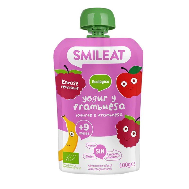 SMILEAT Pouch de Yogur y Frambuesa 100gr-1