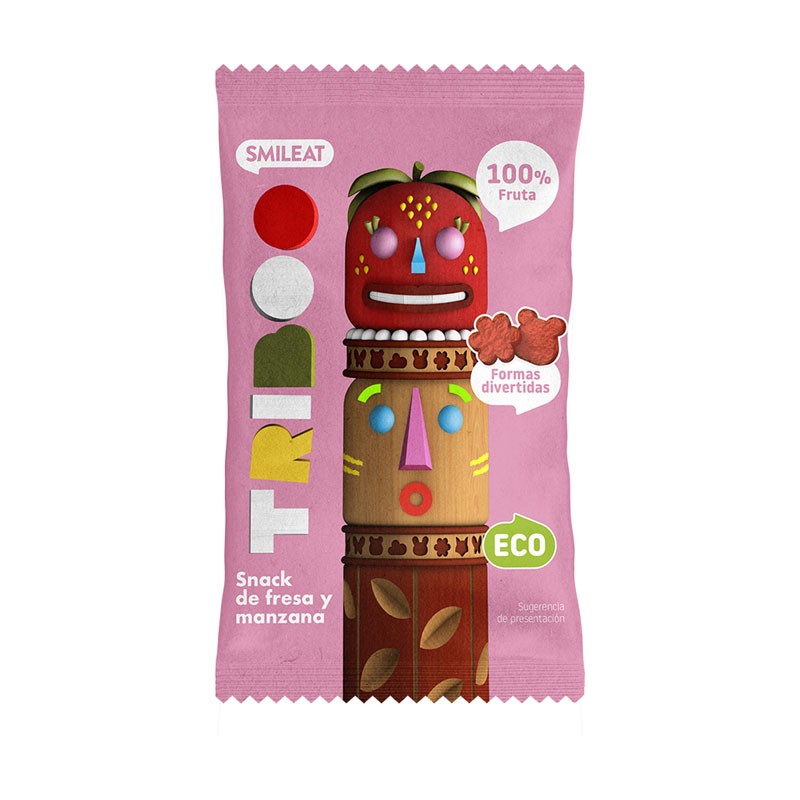 SMILEAT Sminolas Snack de Fresa y Manzana 25 gr-1