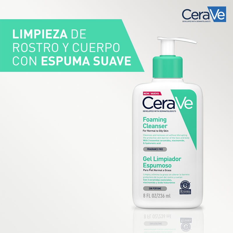 CERAVE Gel Limpiador Espumoso 236ml-4