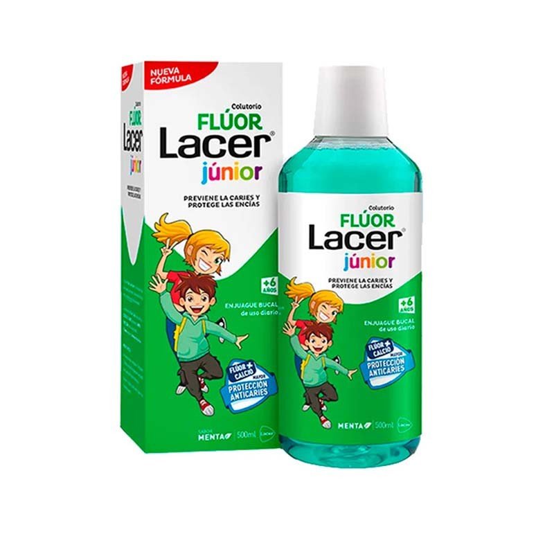 LACER Junior Colutorio Flúor 0,05% Sabor Menta 500ml-1