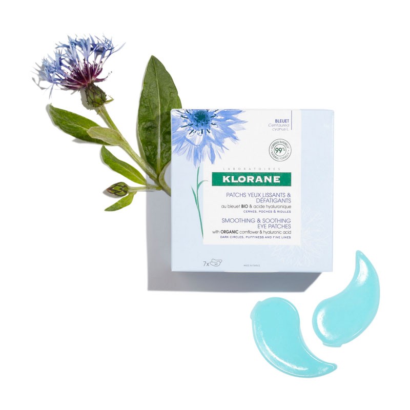 KLORANE Parches Alisantes Antifatiga al Aciano BIO 7 sobres 2 Parches-2
