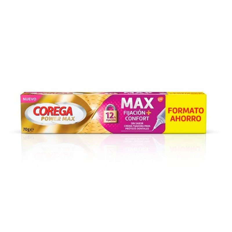 Corega Power Max Crema Fijadora Prótesis Dentales 70g-1