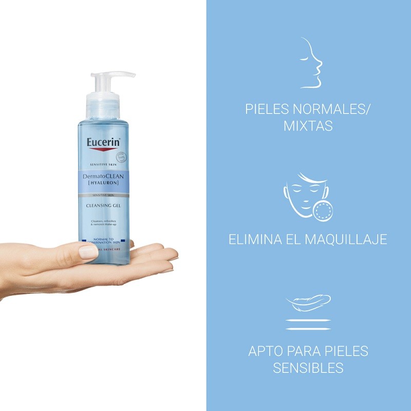 EUCERIN DermatoCLEAN Gel Limpiador Facial 200ml-4