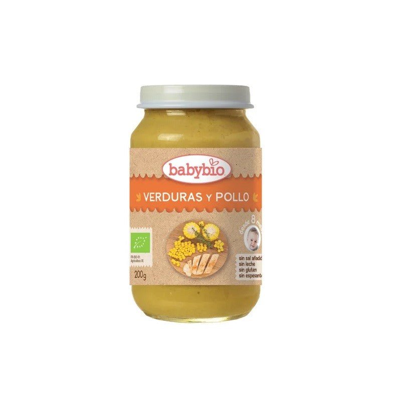 BABYBIO Tarrito BIO Verduras y Pollo +6m 200g-1