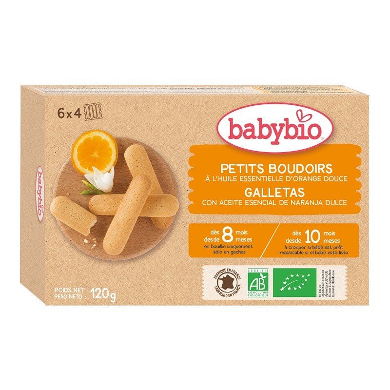 BABYBIO Galletas Dentición Naranja Dulce BIO +8m 120g-1