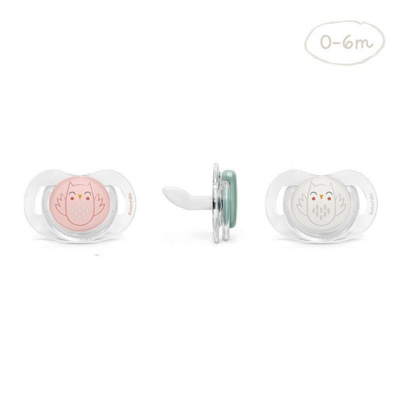 SUAVINEX Chupete Premium Bonhomía Tetina Silicona Anatómica 0-6 Meses (Búho Rosa)-3