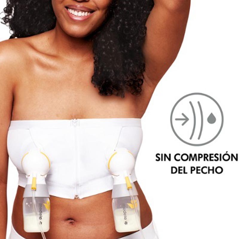 MEDELA Top Extracción Hands-Free Blanco Talla M-4