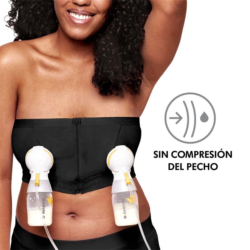 MEDELA Top Extracción Hands-Free Negro Talla L tallas-4