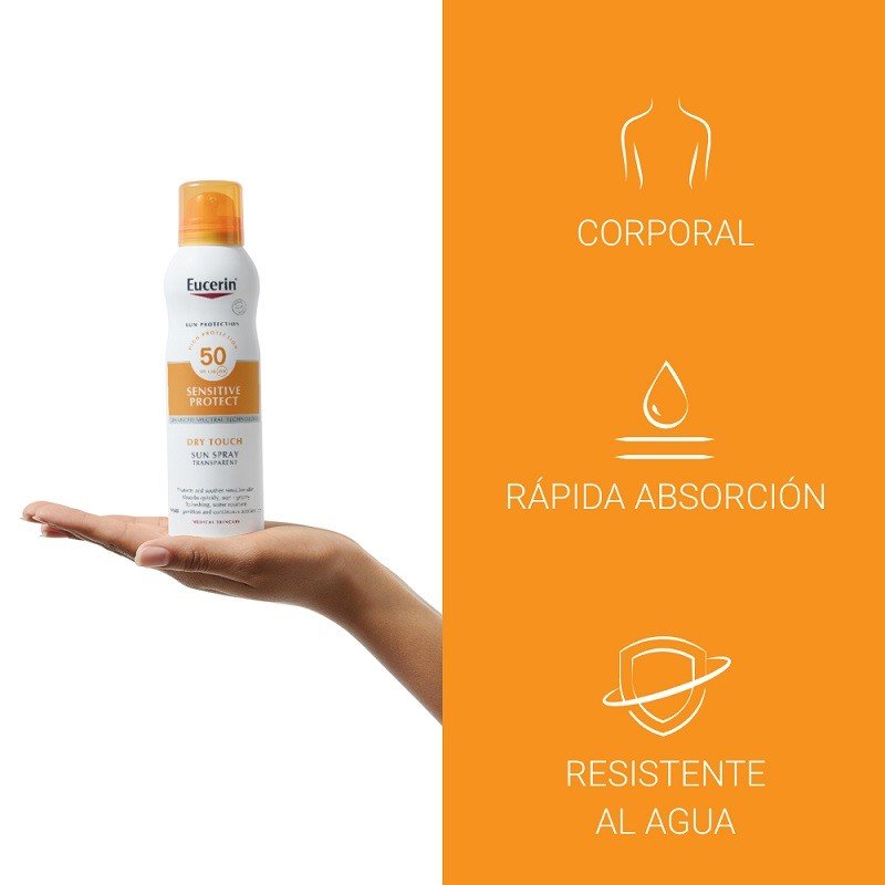 EUCERIN Spray Solar Transparente Toque Seco SPF 50+ (200ml)-6