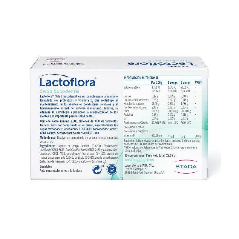 LACTOFLORA Salud Bucodental Sabor Menta 30 Comprimidos-2